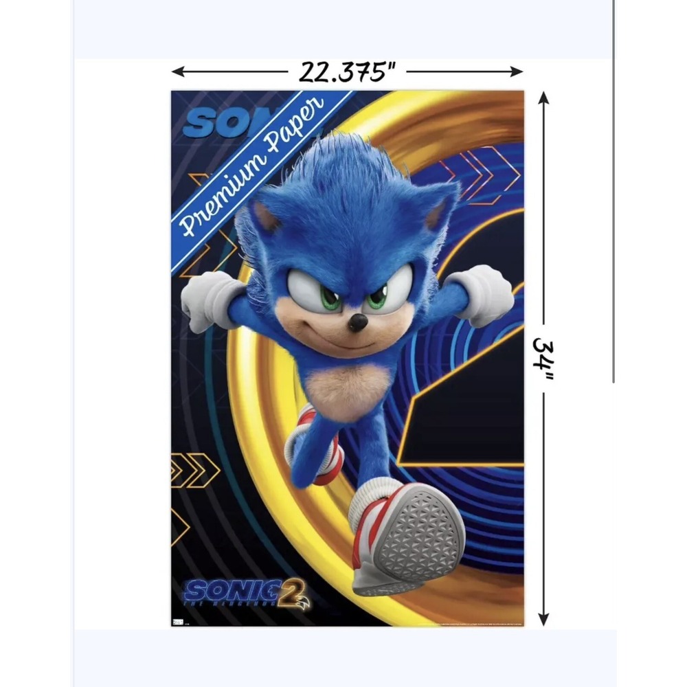 Sonic the Hedgehog 2 - Trends International Movie Wall Poster, 22.375" x 34"